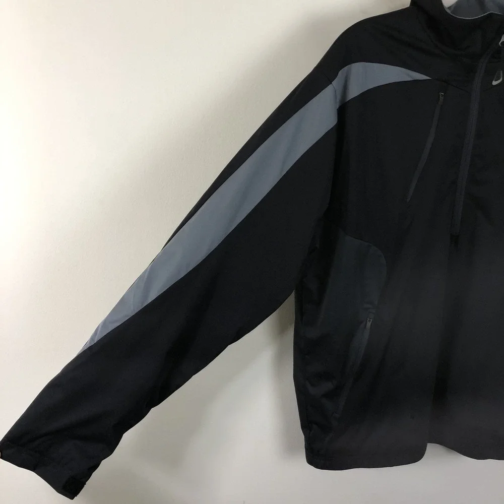Antigua Jacket Large Black Zip Up Embroidered International Crown Golf
